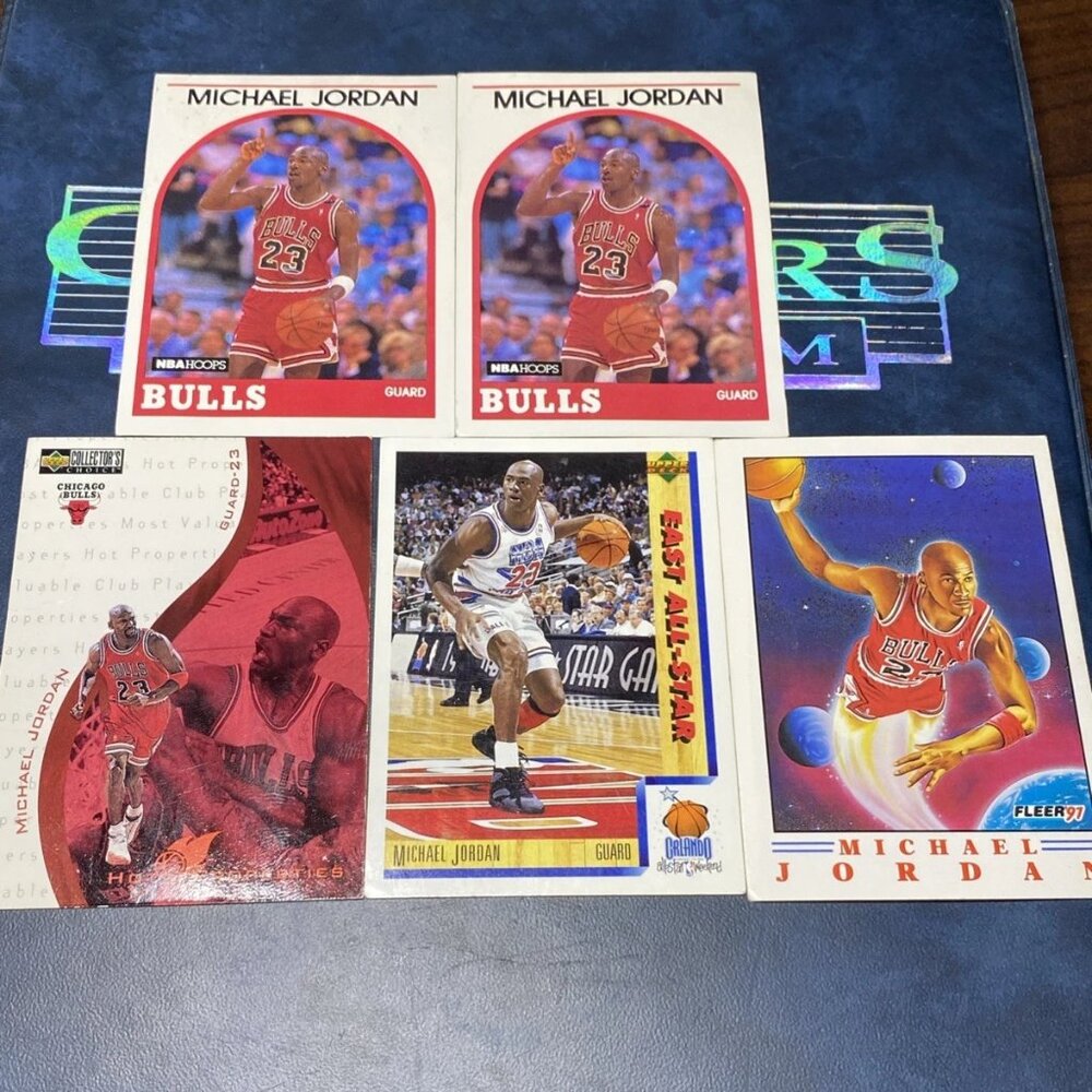 Michael Jordan 5-Card Vintage NBA Lot (1989–1997)